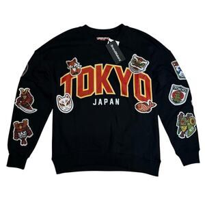 BrandMakers x Ikigai Tokyo Japan Patch Sweater sz: SMALL  (NEW WITH TAGS)
